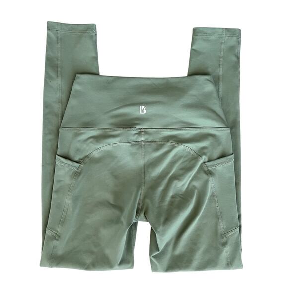 BuffBunny Women’s Luna High Waisted Sage Green Compression Leggings Size Small - Picture 7 of 9